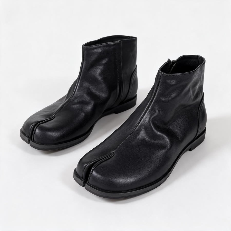 Black Split-Toe Boot