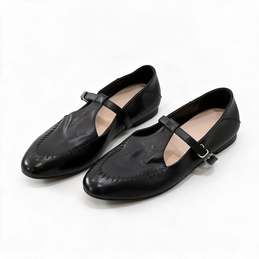 Black Mary Jane Flat